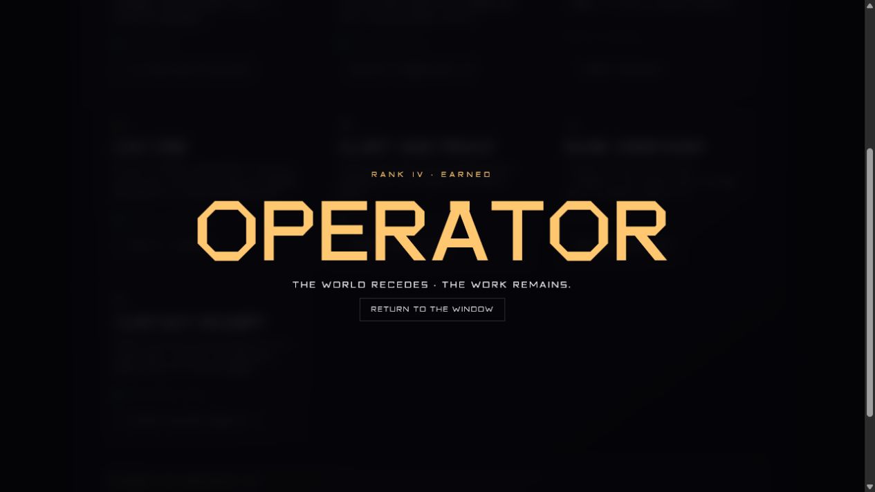 The running Ascent earned Operator rank ceremony